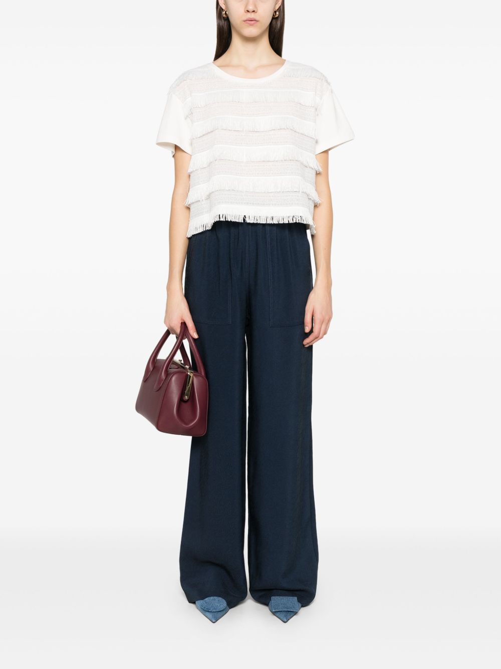 Emporio Armani Emporio Armani T-shirt with fringes