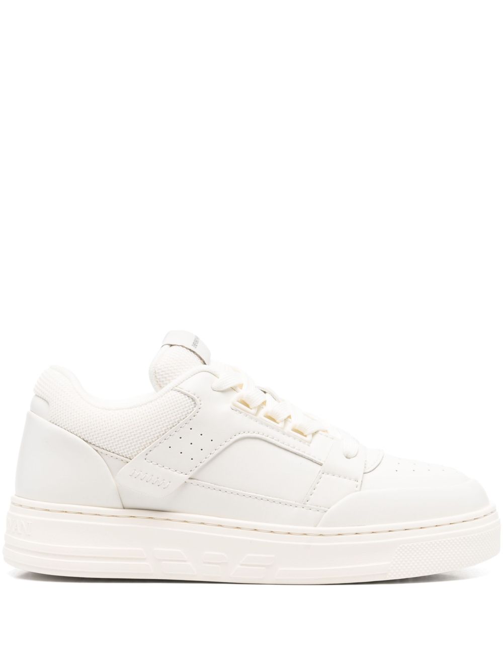 EMPORIO ARMANI EXCLUSIVE EMPORIO ARMANI EXCLUSIVE Emporio Armani Leather and mesh sneakers with contrasting details