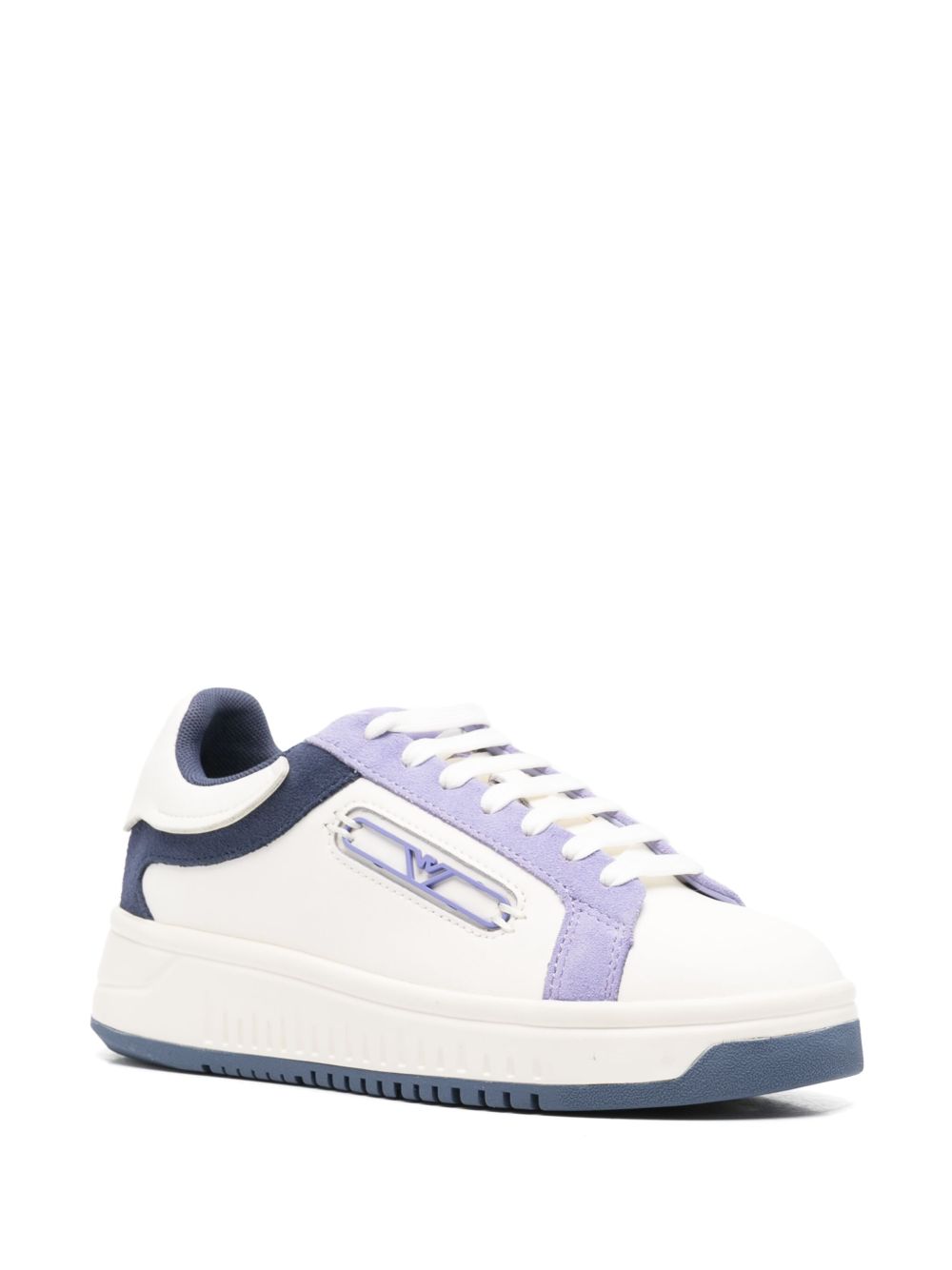 EMPORIO ARMANI EXCLUSIVE EMPORIO ARMANI EXCLUSIVE Emporio Armani Leather sneakers with suede details and eagle plate