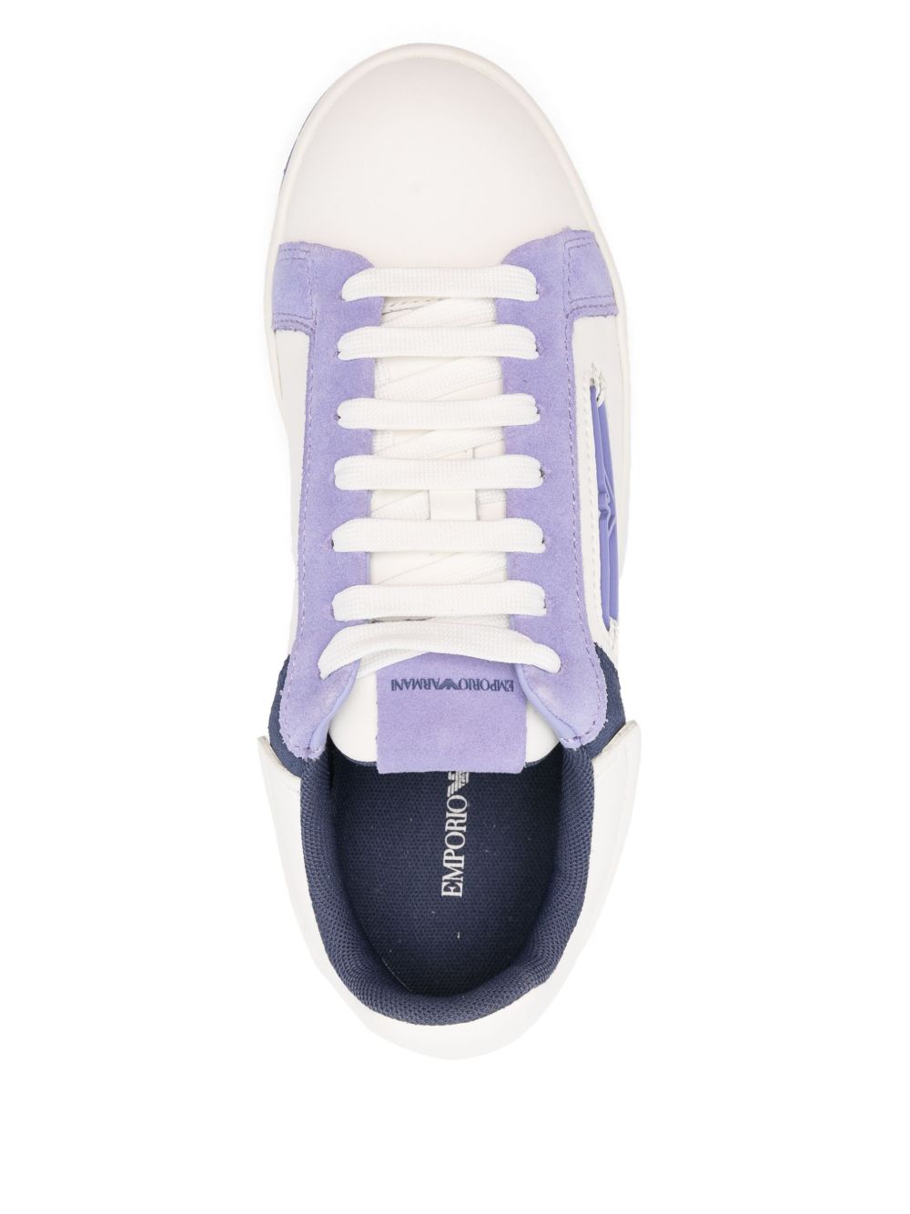 EMPORIO ARMANI EXCLUSIVE EMPORIO ARMANI EXCLUSIVE Emporio Armani Leather sneakers with suede details and eagle plate