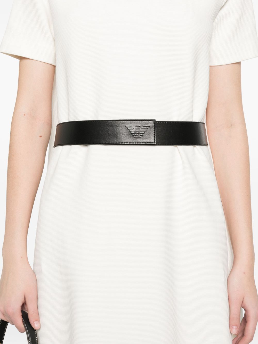 Emporio Armani Emporio Armani Ottoman-jersey belted dress