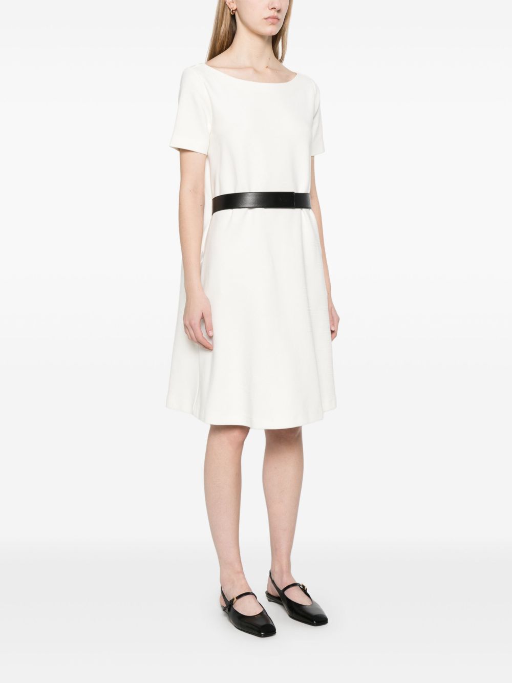 Emporio Armani Emporio Armani Ottoman-jersey belted dress