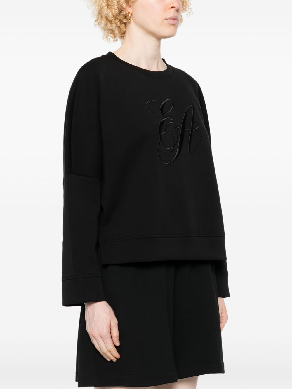 Emporio Armani Emporio Armani Double jersey sweatshirt with logo embroidery