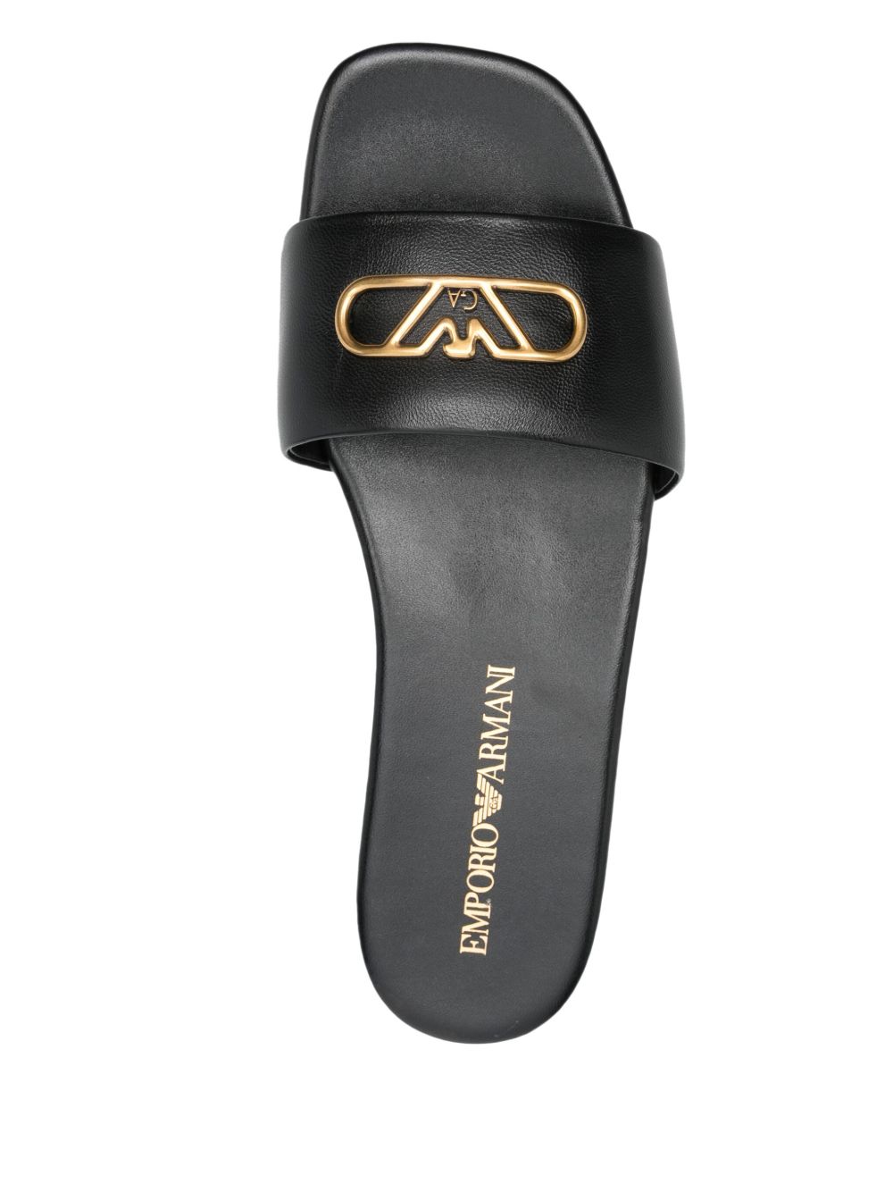 EMPORIO ARMANI EXCLUSIVE EMPORIO ARMANI EXCLUSIVE Emporio Armani Nappa-leather sandals with eagle plate