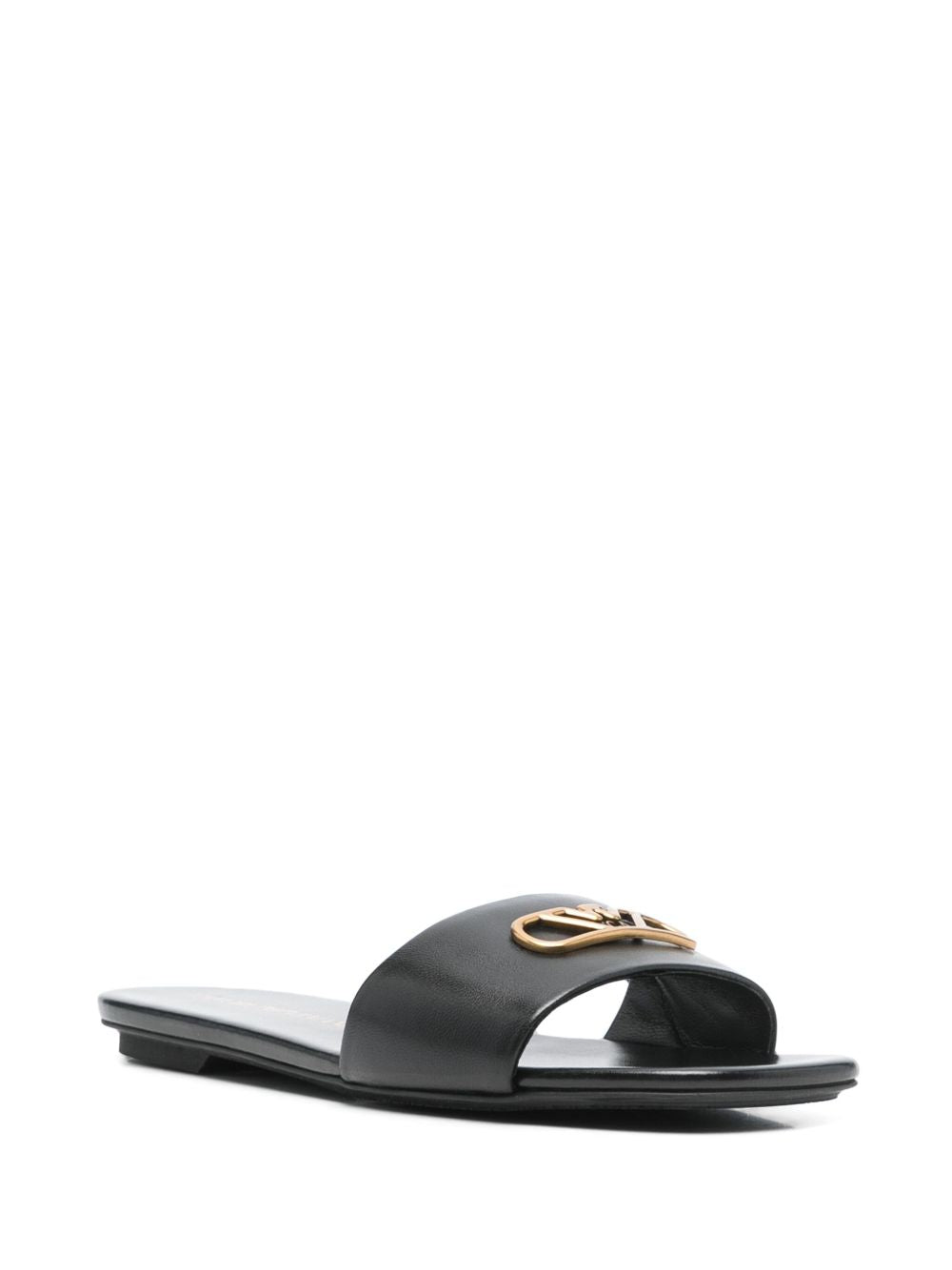 EMPORIO ARMANI EXCLUSIVE EMPORIO ARMANI EXCLUSIVE Emporio Armani Nappa-leather sandals with eagle plate
