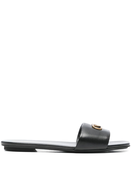 EMPORIO ARMANI EXCLUSIVE EMPORIO ARMANI EXCLUSIVE Emporio Armani Nappa-leather sandals with eagle plate