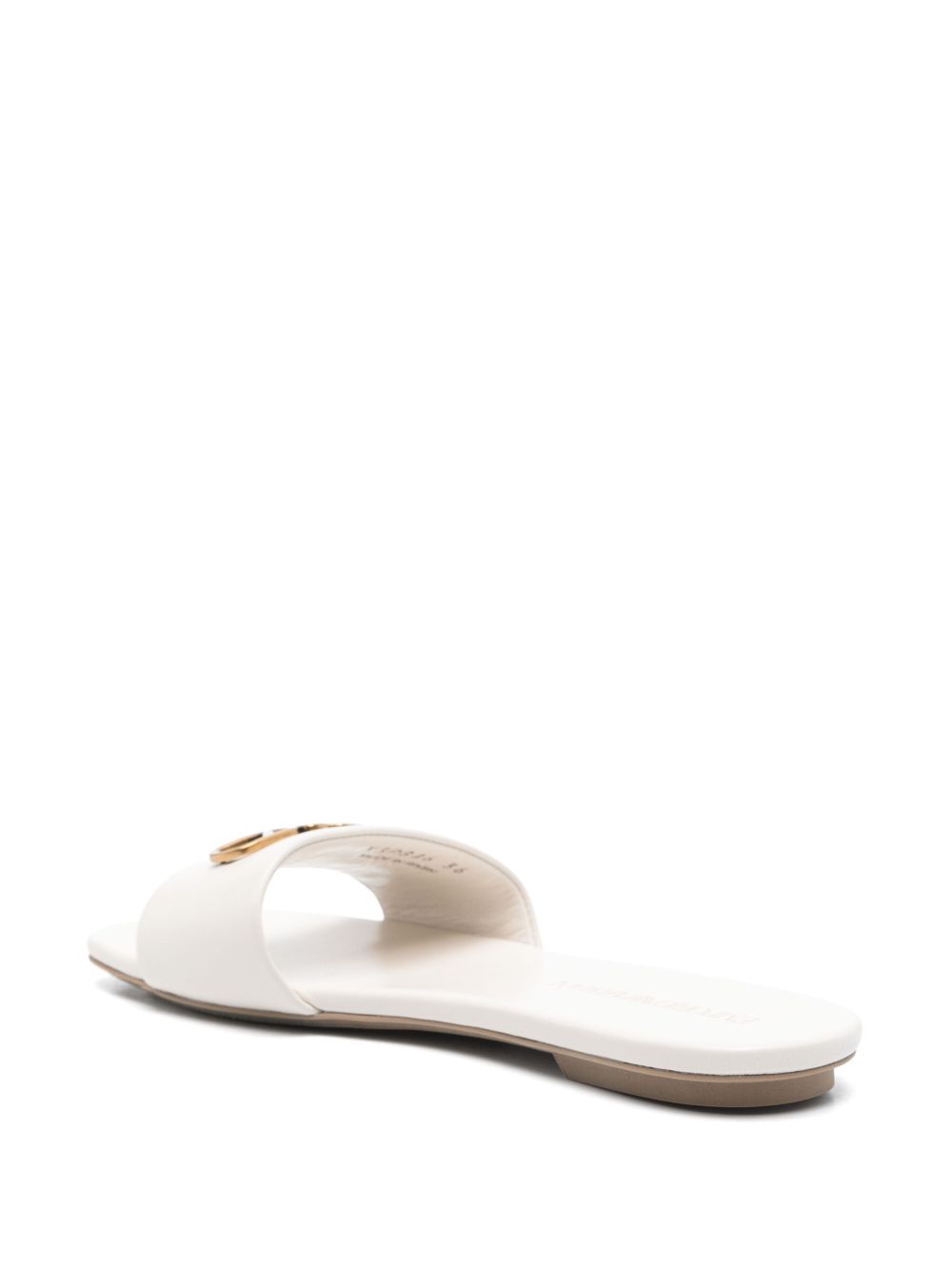 EMPORIO ARMANI EXCLUSIVE EMPORIO ARMANI EXCLUSIVE Emporio Armani Nappa-leather sandals with eagle plate