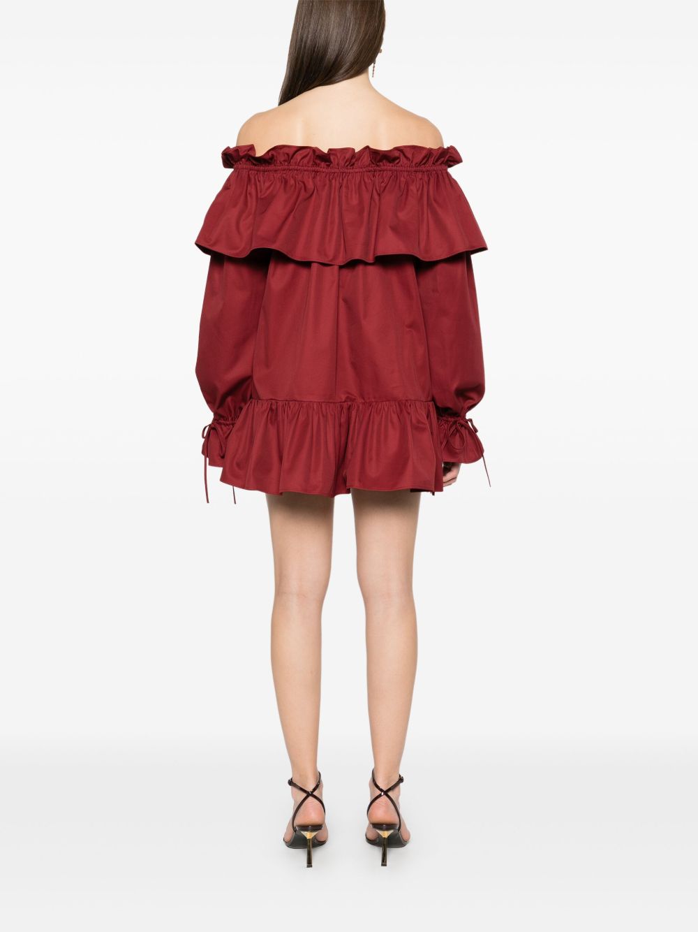 Saint Laurent Saint Laurent ruffled cotton mini dress