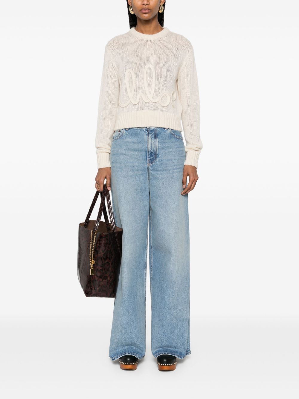 Chloé Chloé Jeans with logo application