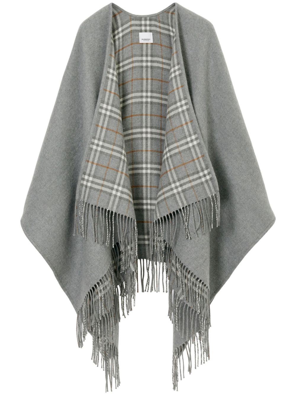 Burberry Burberry Vintage Check Reversible Wool Cape