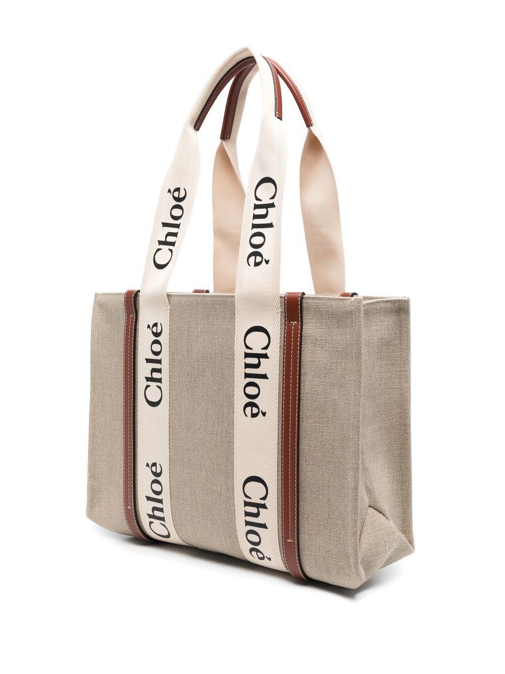 Chloé Chloé Woody canvas medium tote bag