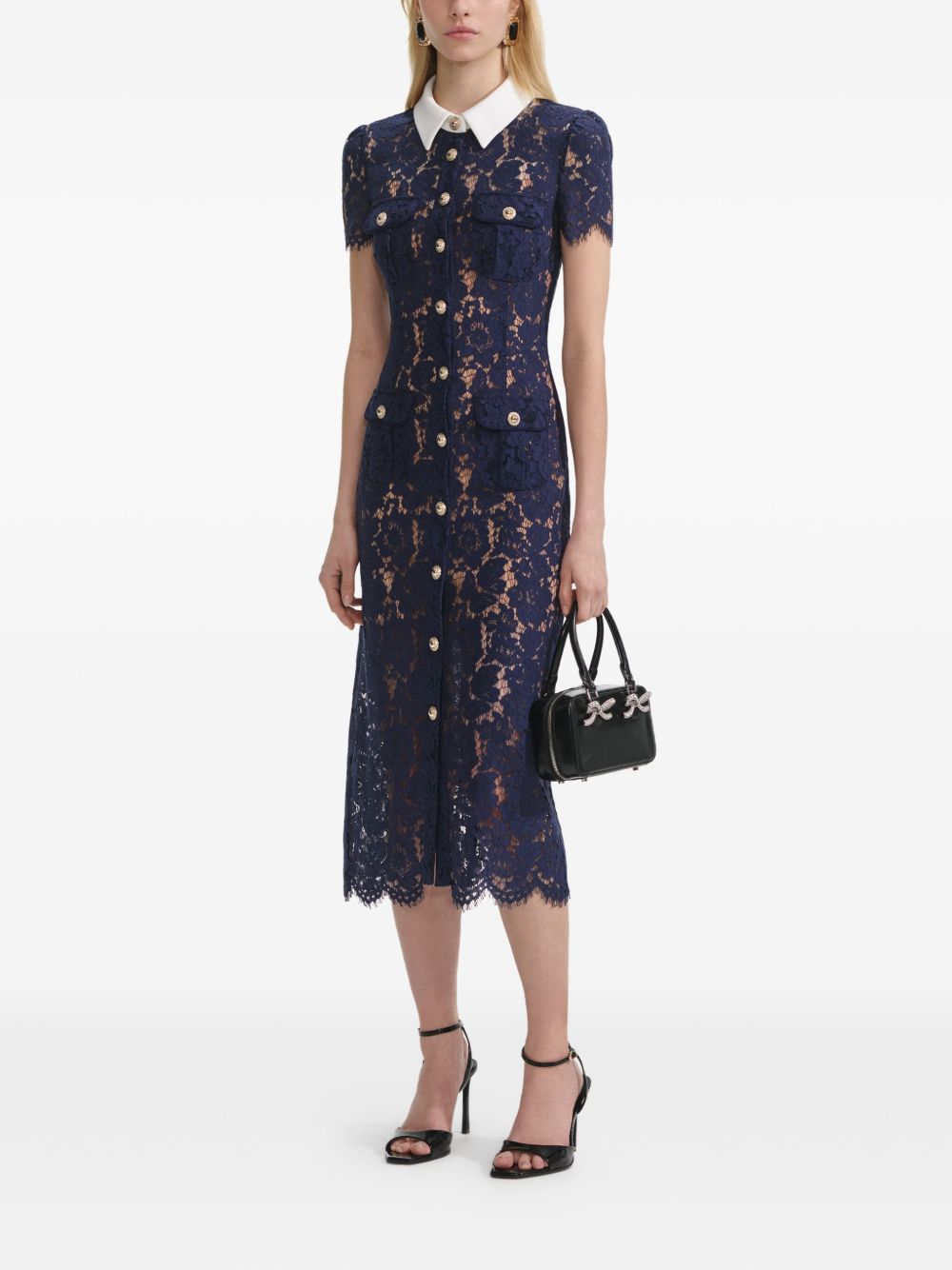 Self-Portrait Self-Portrait Embroidered-lace dress