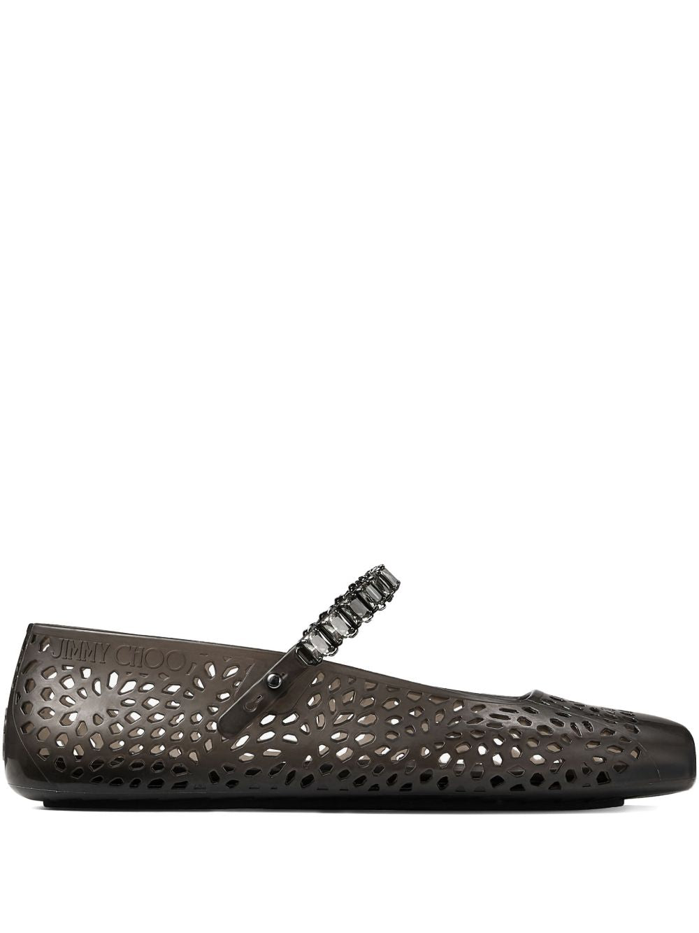 Jimmy Choo Jimmy Choo The Jelly Ballerina Flats with Crystal Embellishment