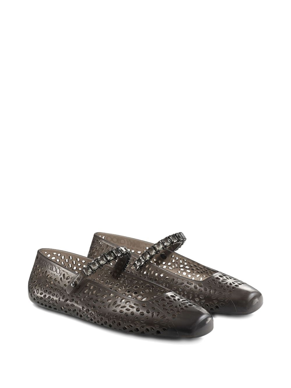 Jimmy Choo Jimmy Choo The Jelly Ballerina Flats with Crystal Embellishment