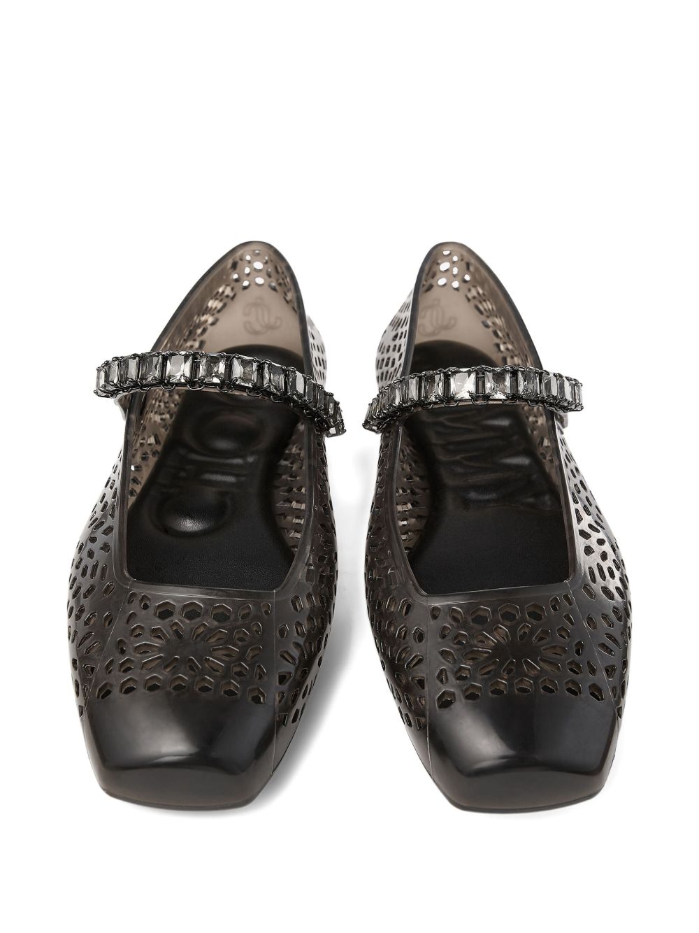 Jimmy Choo Jimmy Choo The Jelly Ballerina Flats with Crystal Embellishment