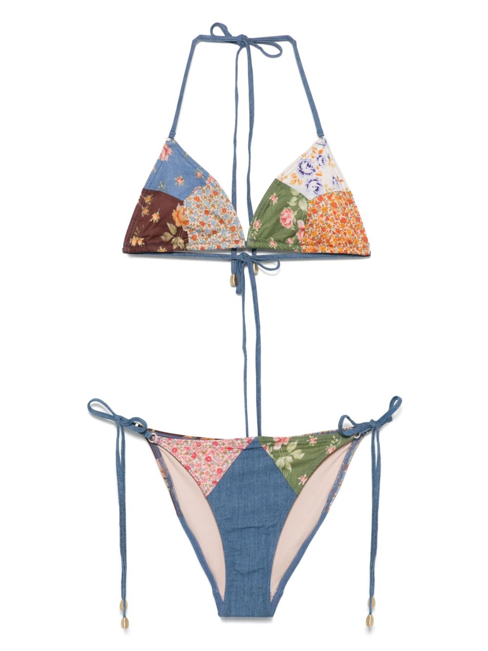 Zimmermann Zimmermann Patchwork Print Bikini Set