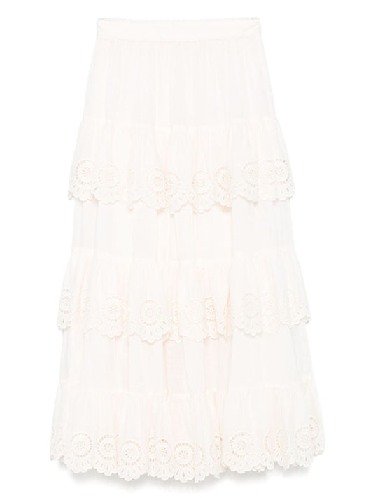 Zimmermann Zimmermann Lucky embroidered skirt