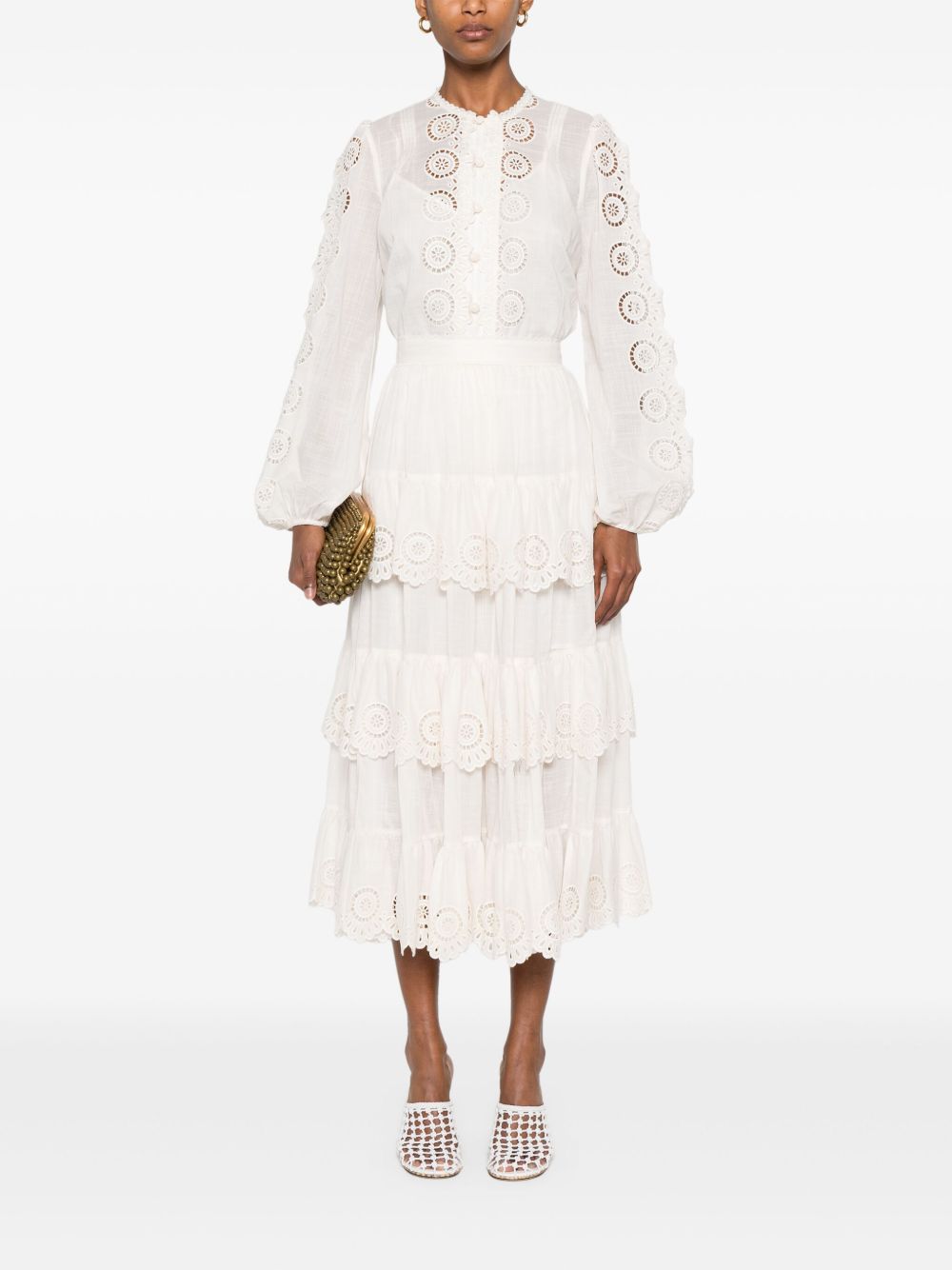 Zimmermann Zimmermann Lucky embroidered skirt