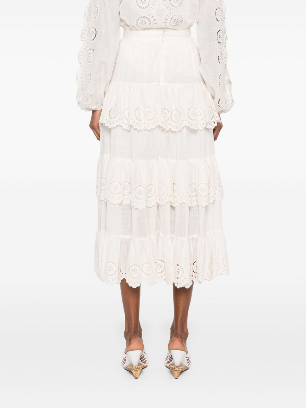 Zimmermann Zimmermann Lucky embroidered skirt
