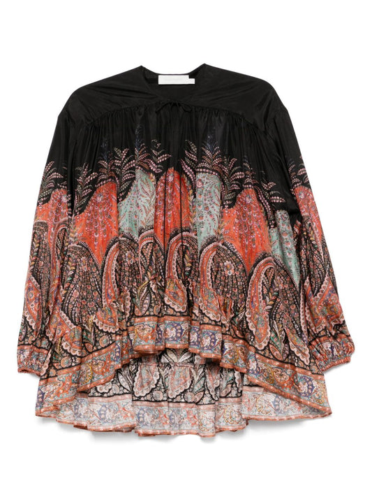 Zimmermann Zimmermann Rhiannon Ruffle Blouse with Puff Sleeves