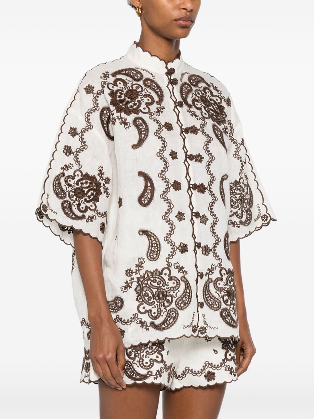 Zimmermann Zimmermann Ascension Embroidered Shirt