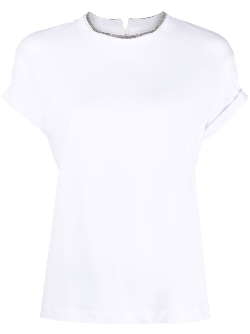 Brunello Cucinelli Brunello Cucinelli Chain-trim round-neck t-shirt