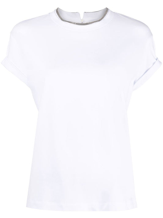 Brunello Cucinelli Brunello Cucinelli Chain-trim round-neck t-shirt
