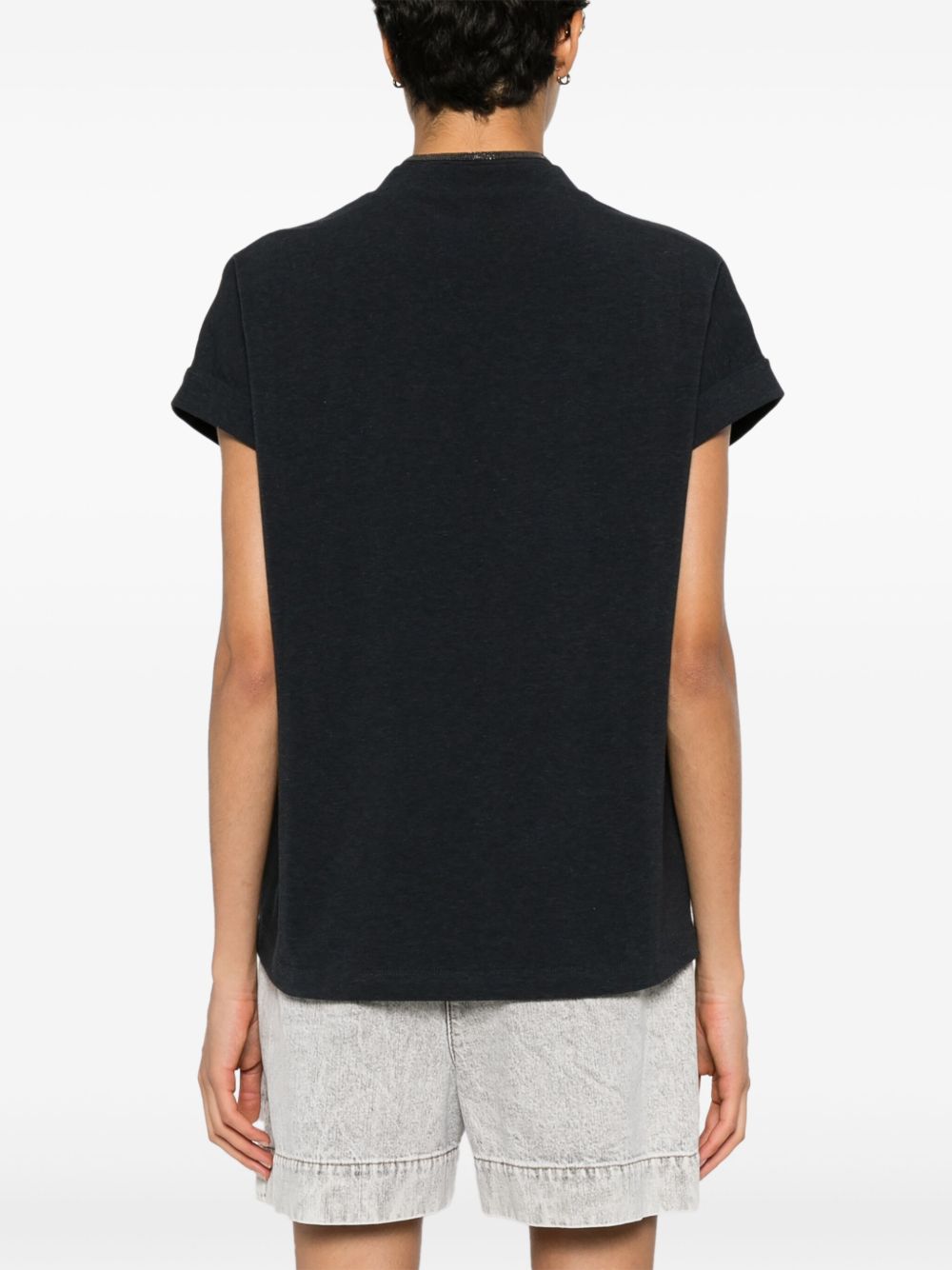 Brunello Cucinelli Brunello Cucinelli Monili-chain cotton T-shirt