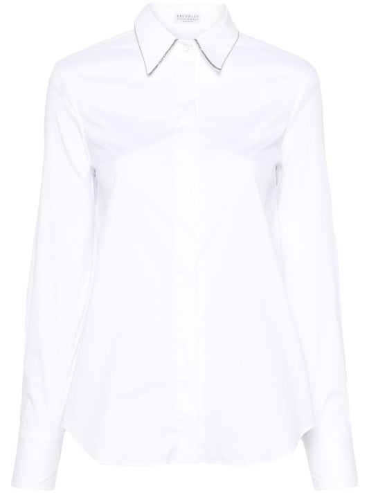 Brunello Cucinelli Brunello Cucinelli Monili-chain poplin shirt