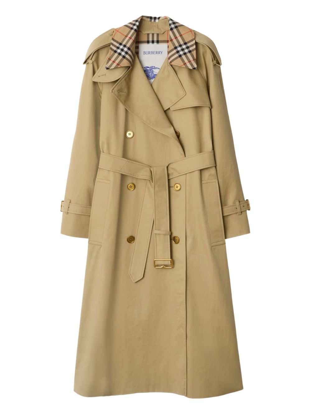 Burberry Burberry Castleford Medium Trench Coat with Check Collar
