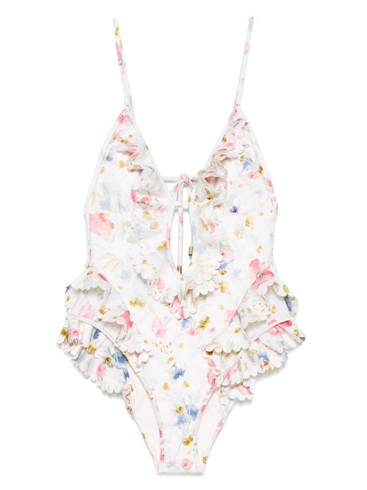 Zimmermann Zimmermann Lucky one-piece swimsuit with ruffles