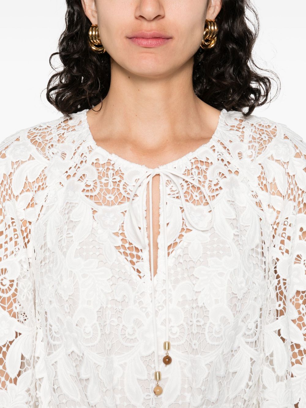 Zimmermann Zimmermann Coco lace midi dress - ivory