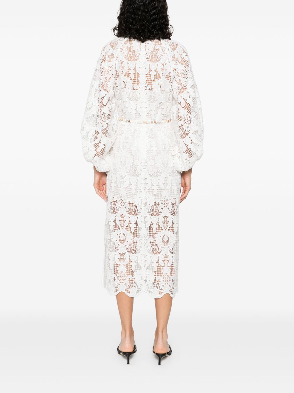 Zimmermann Zimmermann Coco lace midi dress - ivory