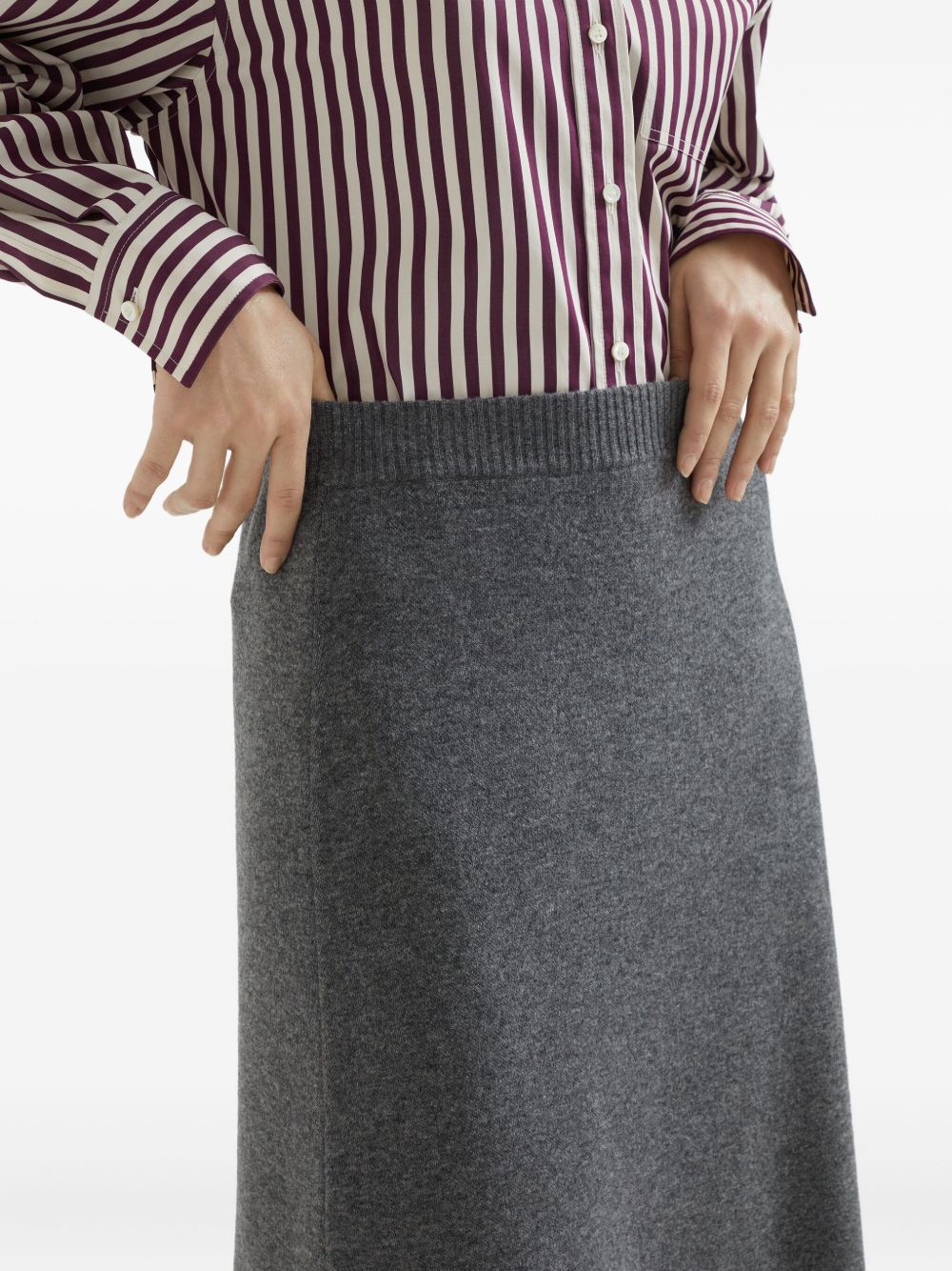 Brunello Cucinelli Brunello Cucinelli Midi skirt in double cashmere knit