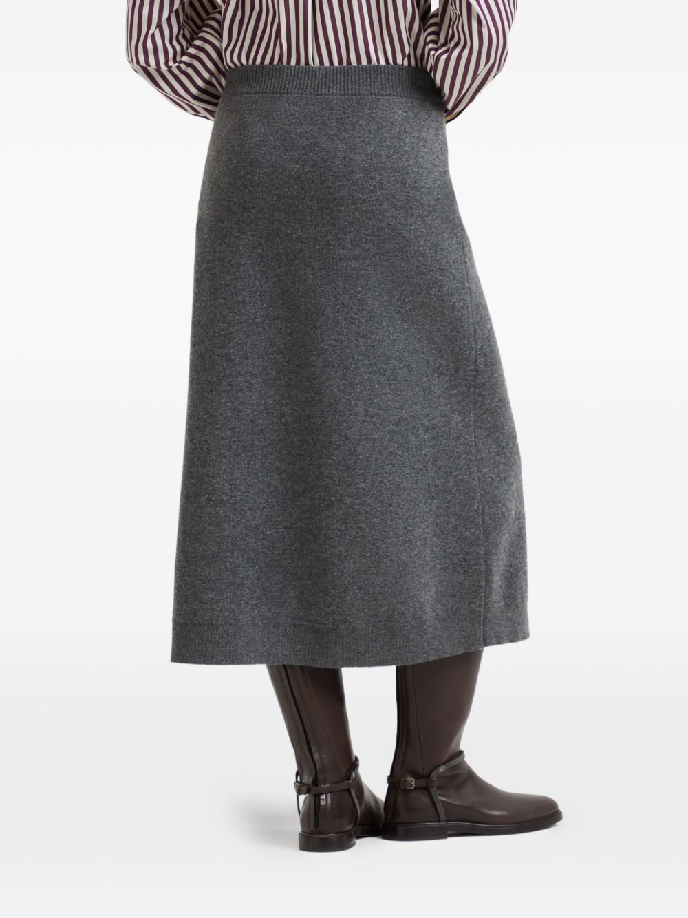 Brunello Cucinelli Brunello Cucinelli Midi skirt in double cashmere knit