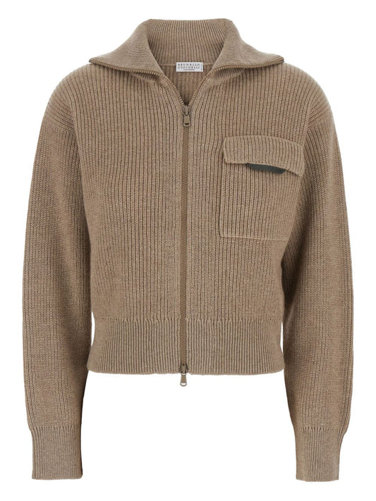 Brunello Cucinelli Brunello Cucinelli Zip-up ribbed cardigan