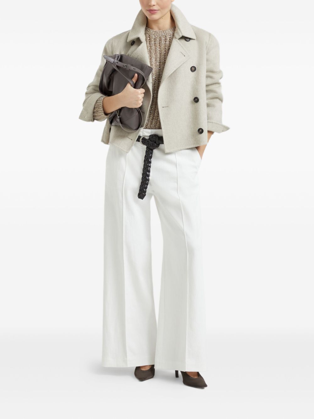 Brunello Cucinelli Brunello Cucinelli Dazzling Rib sweater in Soft wool, cashmere and mohair