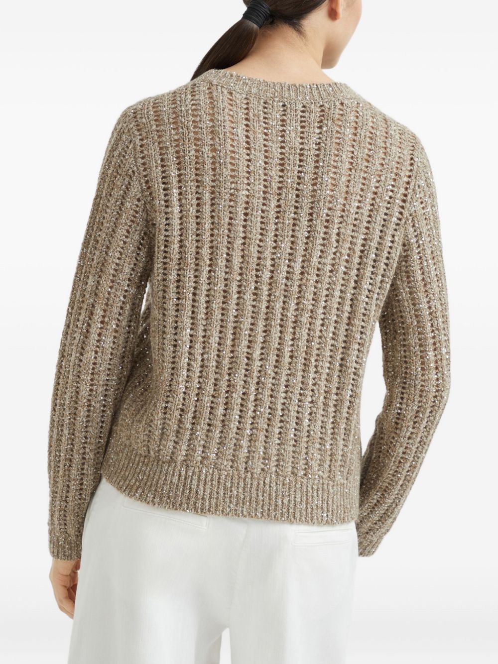 Brunello Cucinelli Brunello Cucinelli Dazzling Rib sweater in Soft wool, cashmere and mohair