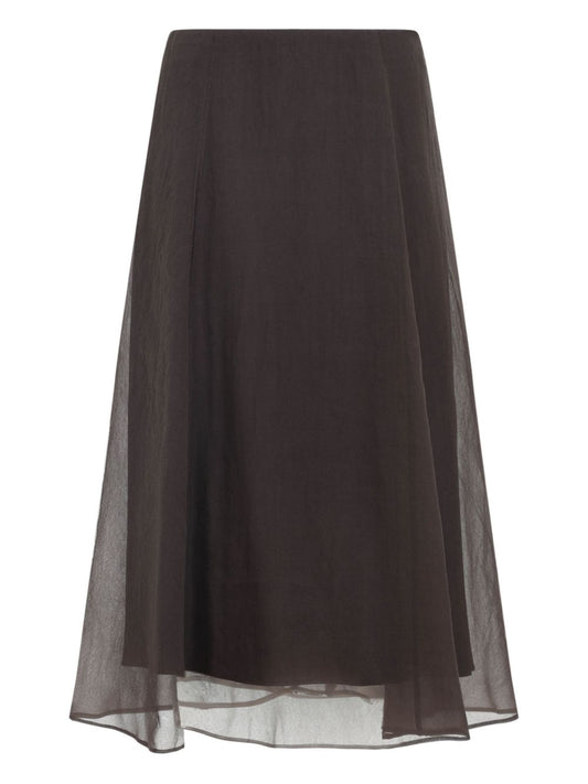 Brunello Cucinelli Brunello Cucinelli Sheer A-line skirt