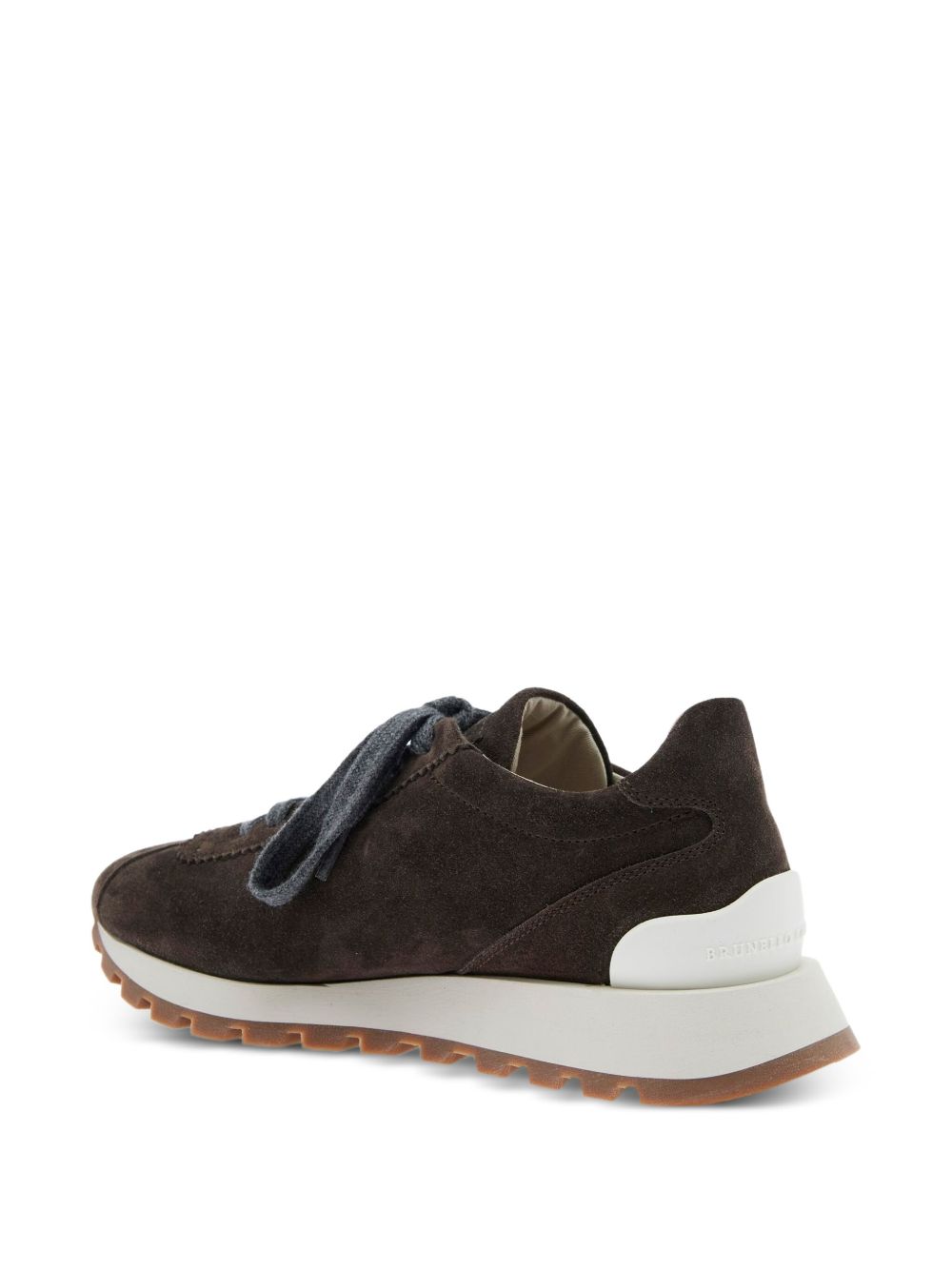 Brunello Cucinelli Brunello Cucinelli Suede runners with shiny tab