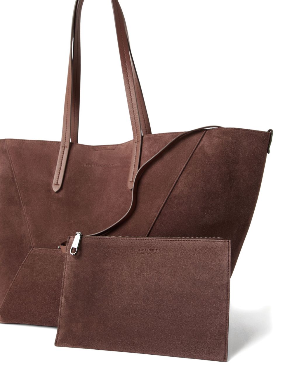 Brunello Cucinelli Brunello Cucinelli BC Duo bag in suede with monili