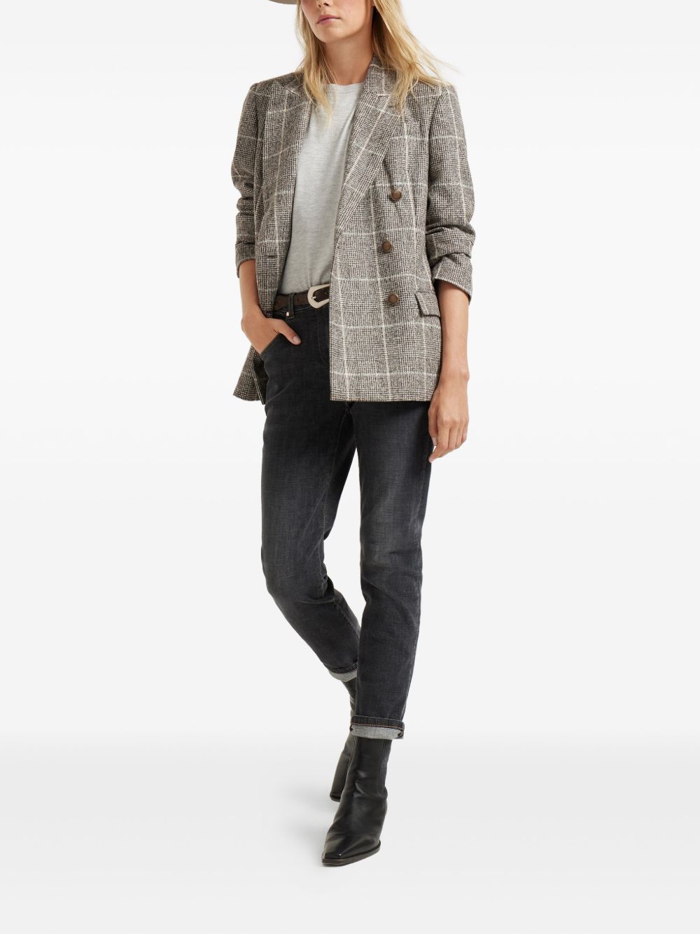 Brunello Cucinelli Brunello Cucinelli Lurex-knit T-shirt