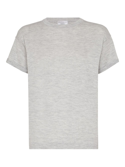 Brunello Cucinelli Brunello Cucinelli Lurex-knit T-shirt