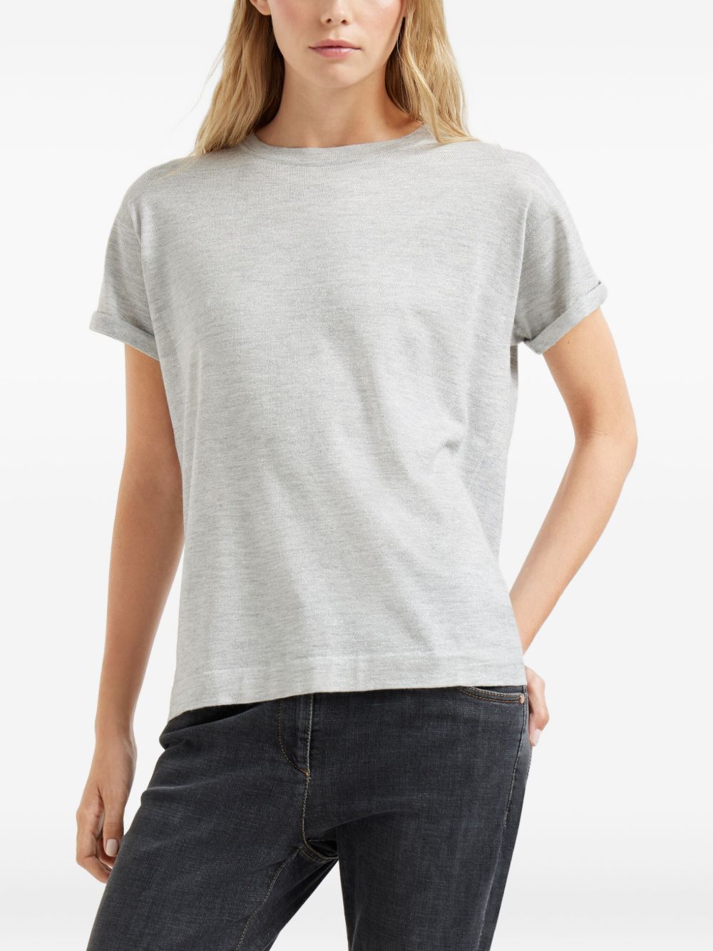 Brunello Cucinelli Brunello Cucinelli Lurex-knit T-shirt
