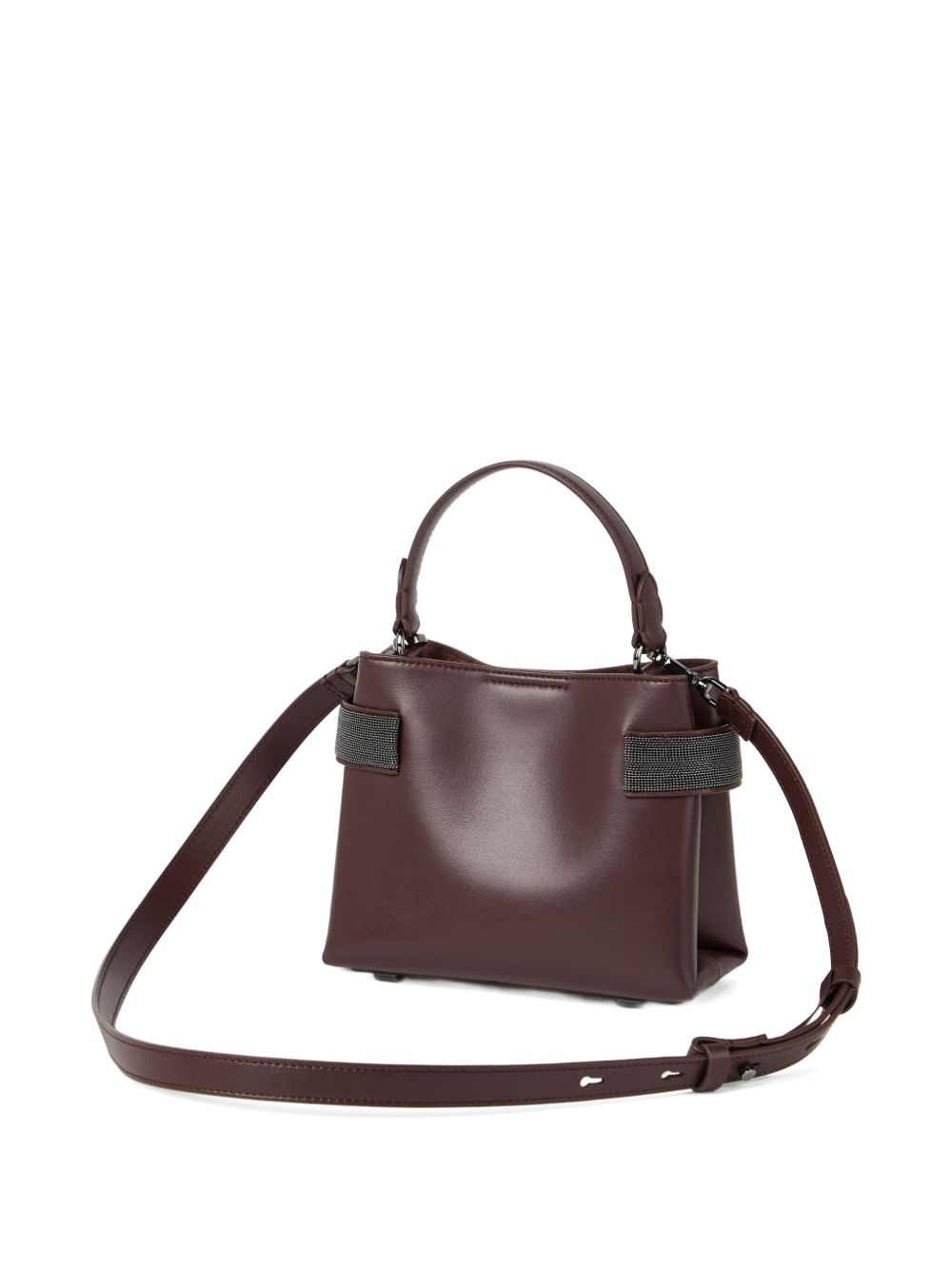 Brunello Cucinelli Brunello Cucinelli Essence small top-handle bag in calfskin with precious bands