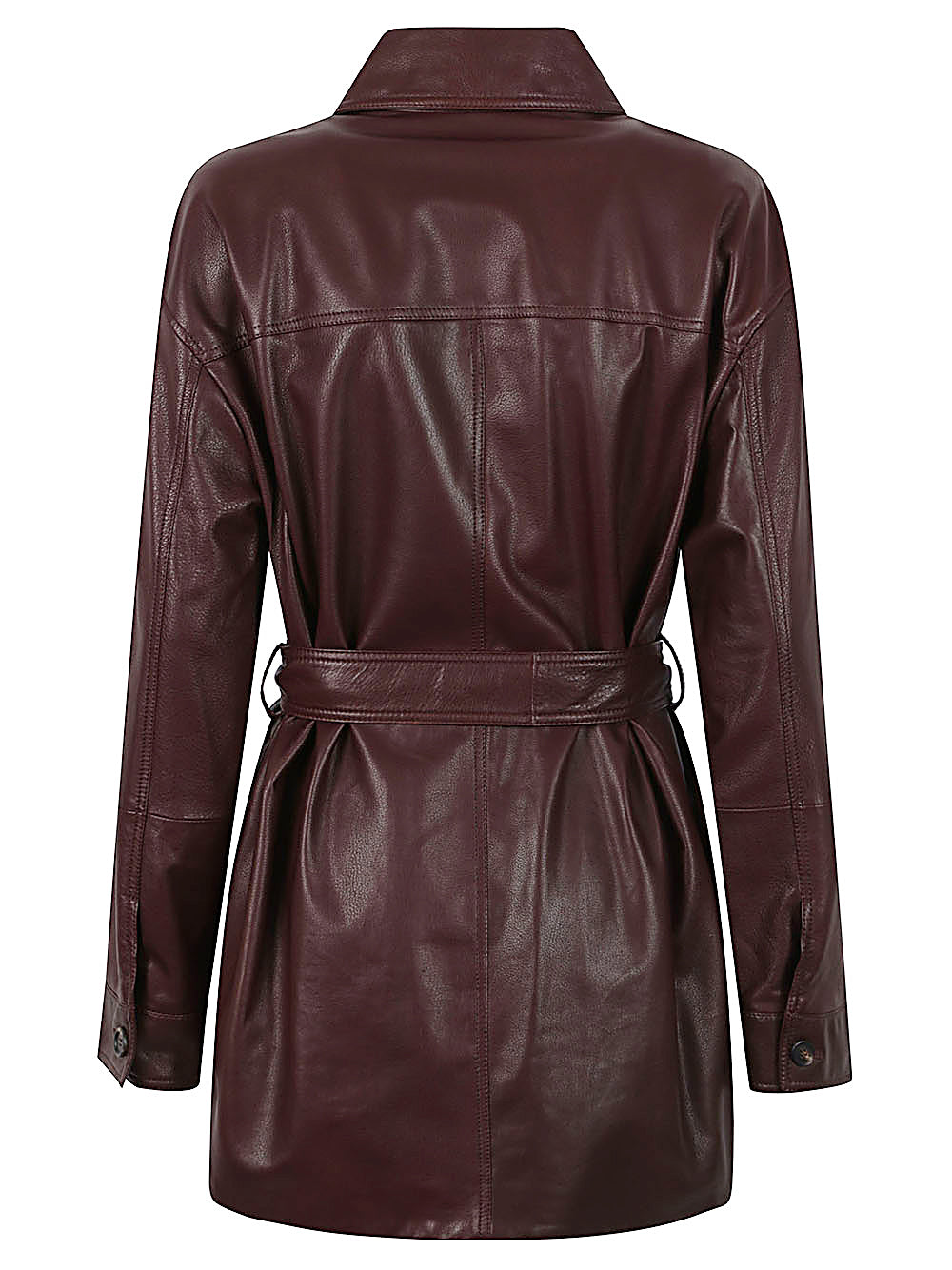 Brunello Cucinelli Brunello Cucinelli Belted leather jacket