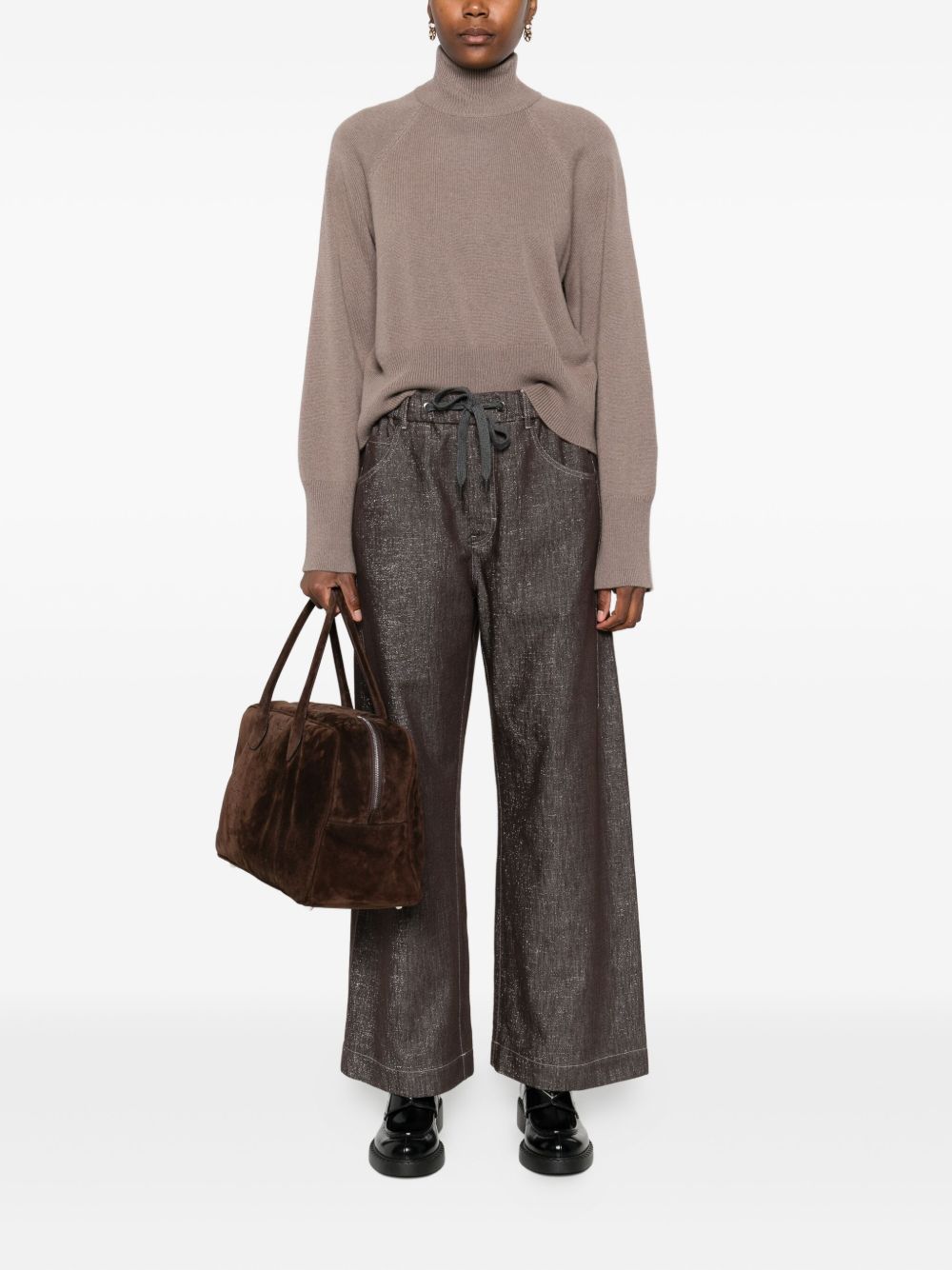 Brunello Cucinelli Brunello Cucinelli High-neck cropped sweater