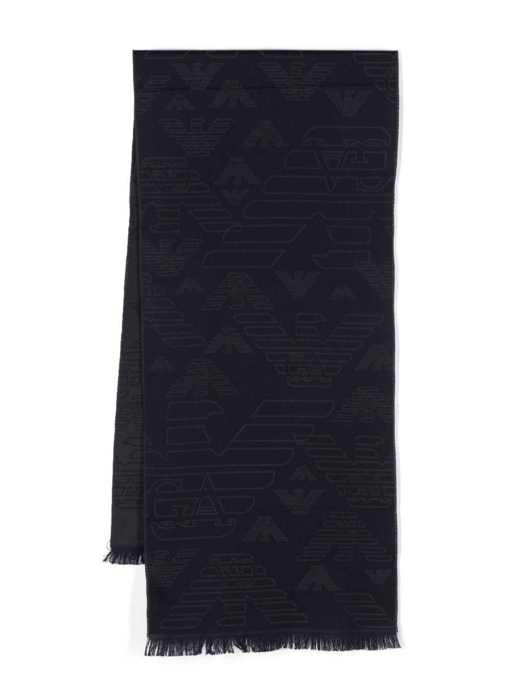 Emporio Armani Emporio Armani Allover logo wool scarf