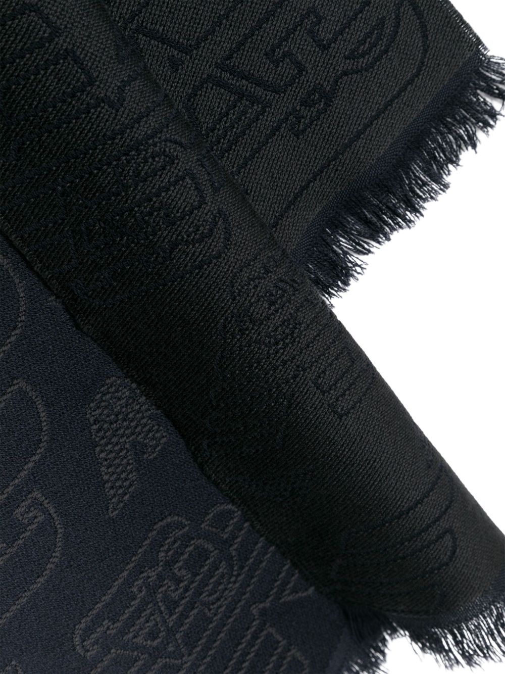 Emporio Armani Emporio Armani Allover logo wool scarf