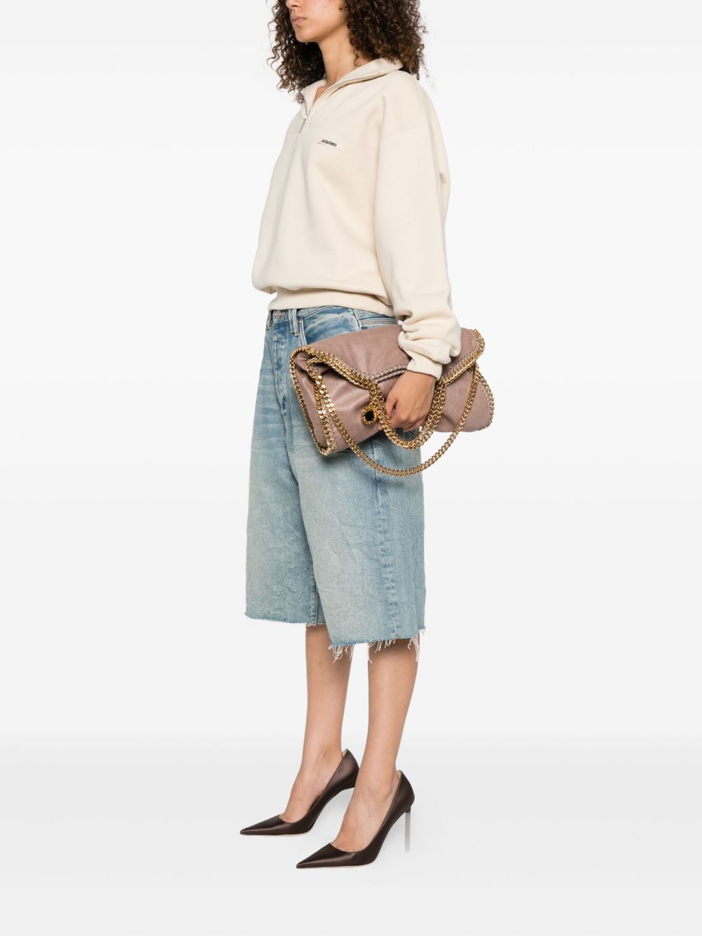 Stella McCartney Stella McCartney Falabella chain-trimmed tote bag